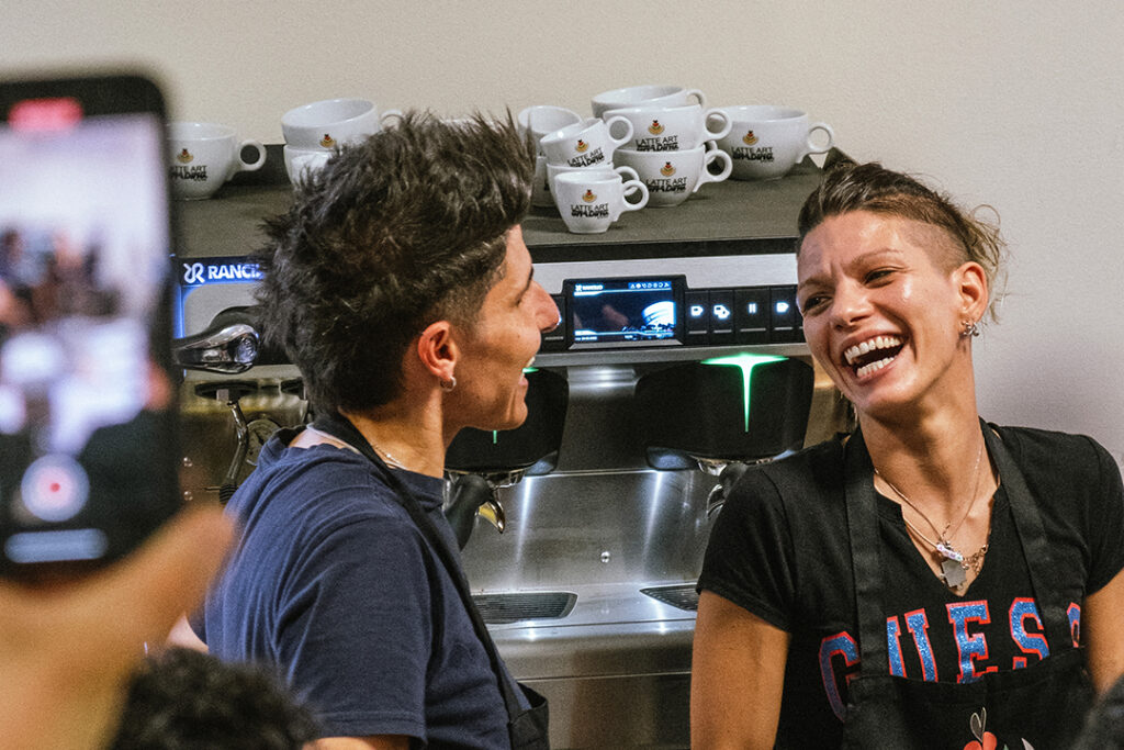 Rancilio in Padua bei der ersten Runde der italienischen Meisterschaften des Latte Art Grading System